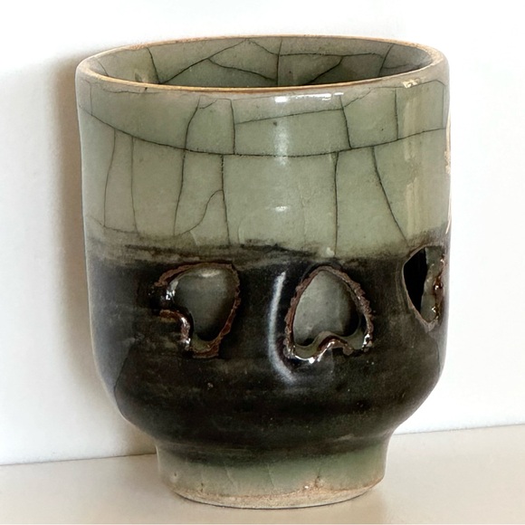 Vintage Sake Pitchers & 6 Cups Japan Somaware Somayaki Crackle Gold Horse Hearts - Picture 16 of 16